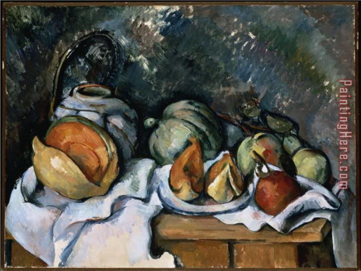 Paul Cezanne Still Life with Fruit And a Ginger Pot C 1895